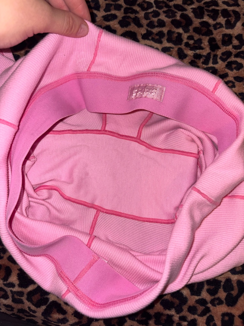 Skims Pink Stretch Ribbed boxer size medium - Picture 4 of 4